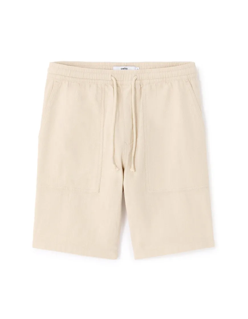 Celio Bermuda 100% coton - beige^Homme Shorts Et Bermudas|Shorts Et Bermudas