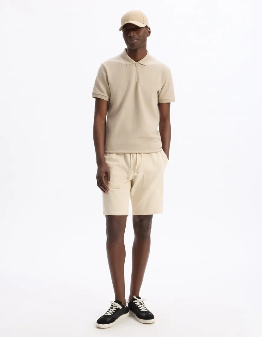 Celio Bermuda 100% coton - beige^Homme Shorts Et Bermudas|Shorts Et Bermudas