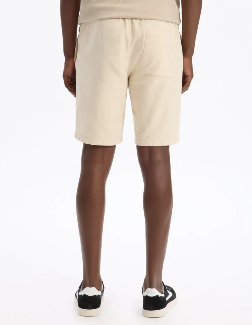 Celio Bermuda 100% coton - beige^Homme Shorts Et Bermudas|Shorts Et Bermudas