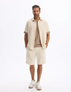 Celio Bermuda 100% coton - écru^Homme Shorts Et Bermudas|Shorts Et Bermudas