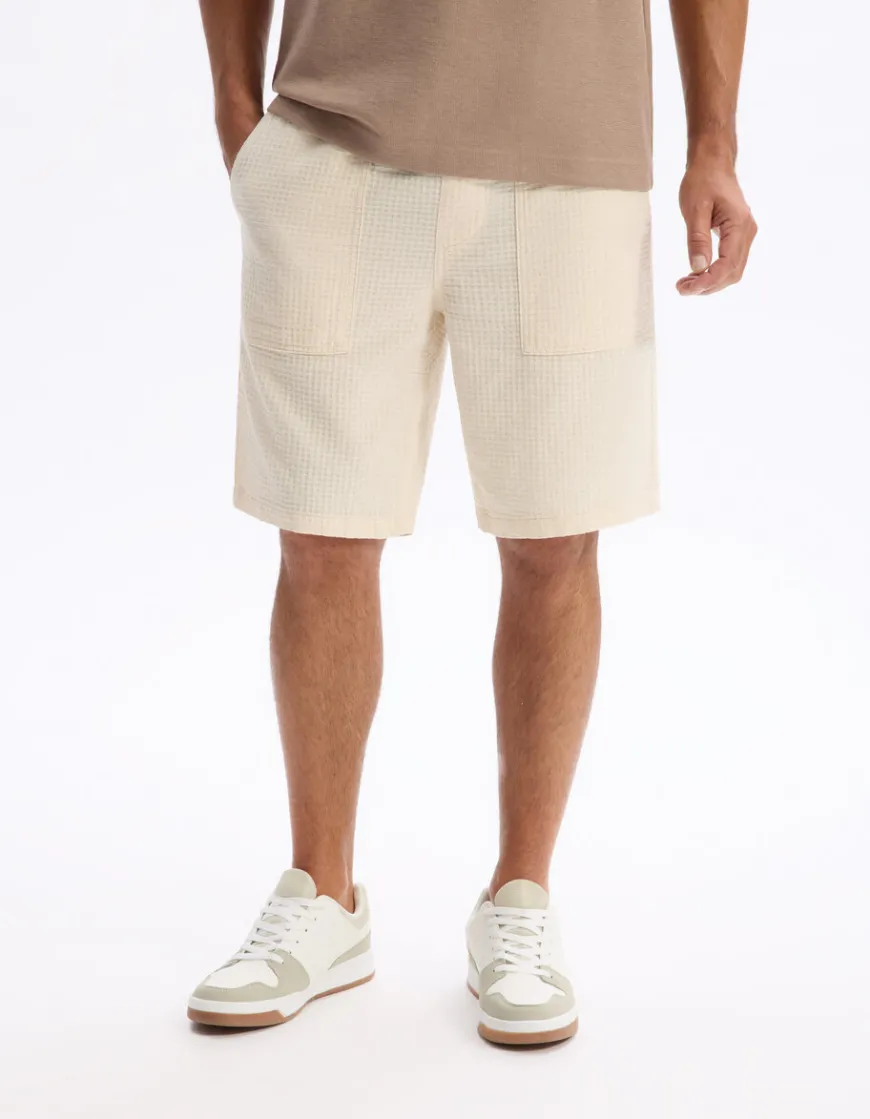 Celio Bermuda 100% coton - écru^Homme Shorts Et Bermudas|Shorts Et Bermudas