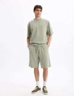 Celio Bermuda 100% coton - kaki^Homme Shorts Et Bermudas|Shorts Et Bermudas