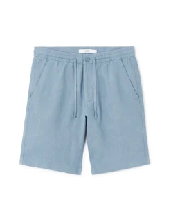 Celio Bermuda 100% lin - bleu^Homme Shorts Et Bermudas|Shorts Et Bermudas