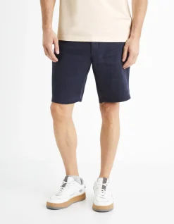 Celio Bermuda 100% lin - marine^Homme Shorts Et Bermudas|Shorts Et Bermudas