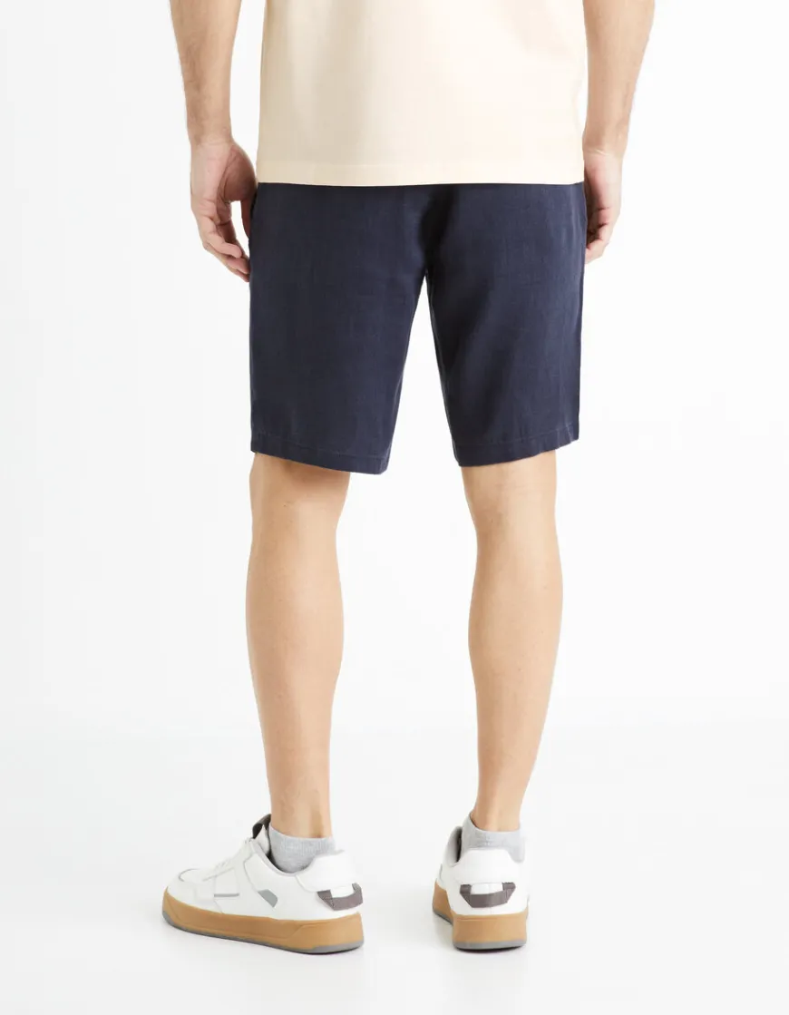 Celio Bermuda 100% lin - marine^Homme Shorts Et Bermudas|Shorts Et Bermudas