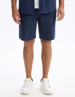 Celio Bermuda coton mélangé - marine^Homme Shorts Et Bermudas|Shorts Et Bermudas