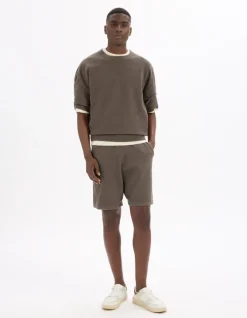 Celio Bermuda en molleton coton mélangé - taupe^Homme Shorts Et Bermudas|Shorts Et Bermudas
