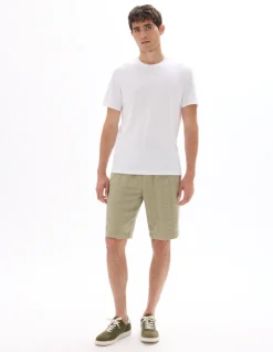Celio Bermuda jacquard rayé 100% coton - kaki^Homme Shorts Et Bermudas|Shorts Et Bermudas