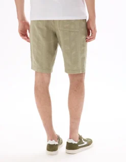 Celio Bermuda jacquard rayé 100% coton - kaki^Homme Shorts Et Bermudas|Shorts Et Bermudas