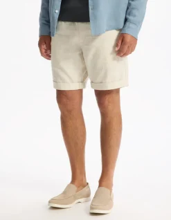 Celio Bermuda rayé en lin et coton -^Homme Shorts Et Bermudas|Shorts Et Bermudas