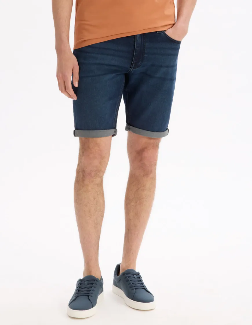 Celio Bermuda straight en jean - marine^Homme Shorts Et Bermudas|Shorts Et Bermudas