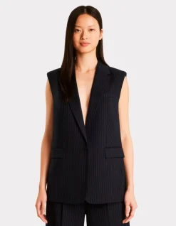 Celio Blazer sans manches à rayures -^Femme Les Tailleurs|Vestes & Blazers