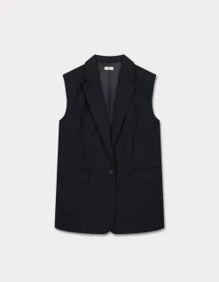Celio Blazer sans manches à rayures -^Femme Les Tailleurs|Vestes & Blazers