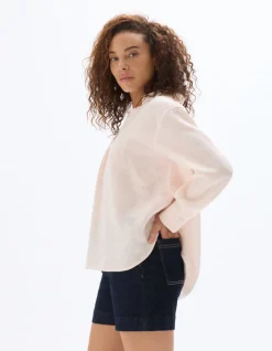 Celio Blouse 100% Lin - rose^Femme Chemises & Blouses|Collection Lin