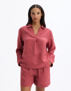 Celio Blouse 100% Lin - rose^Femme Chemises & Blouses|Collection Lin
