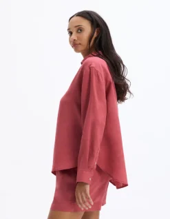 Celio Blouse 100% Lin - rose^Femme Chemises & Blouses|Collection Lin