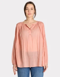 Celio Blouse boutonnée col rond - rose^Femme Chemises & Blouses