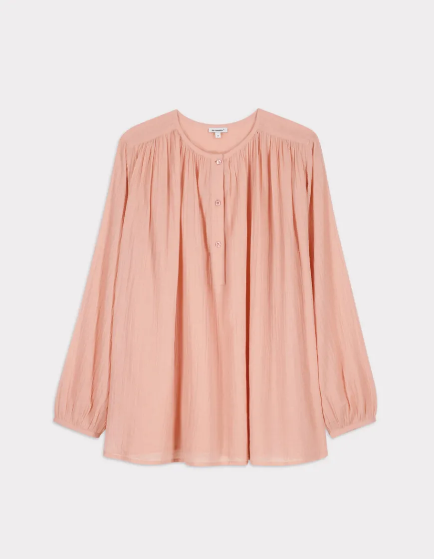 Celio Blouse boutonnée col rond - rose^Femme Chemises & Blouses