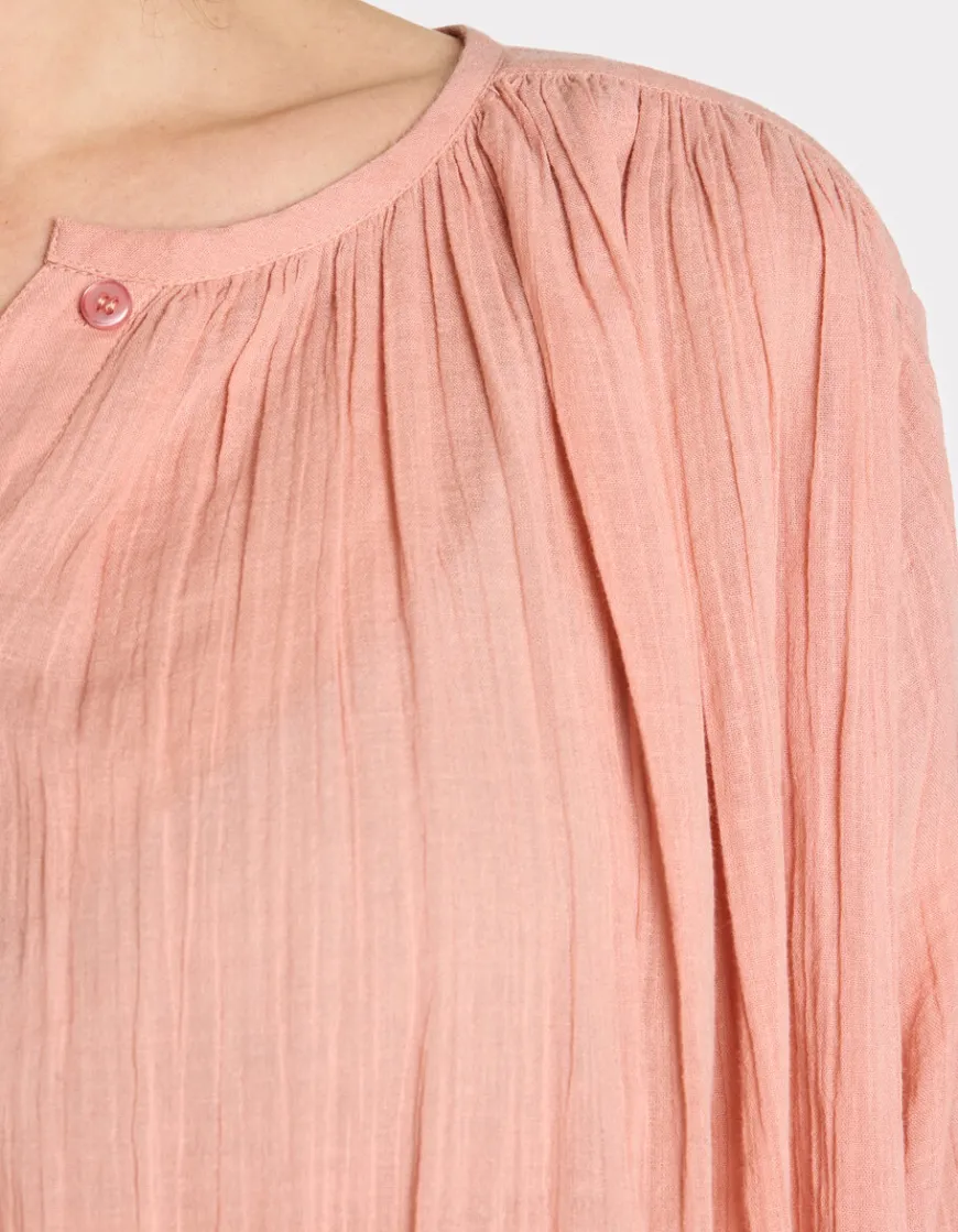 Celio Blouse boutonnée col rond - rose^Femme Chemises & Blouses