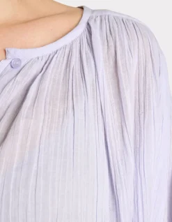Celio Blouse boutonnée col rond - violet^Femme Chemises & Blouses