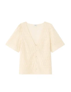 Celio Blouse boutonnée en broderie anglaise -^Femme Chemises & Blouses|Les Ensembles