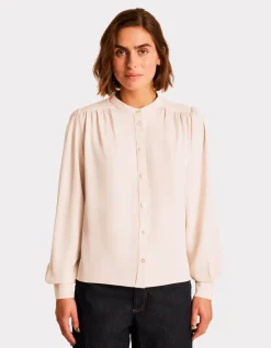 Celio Blouse boutonnée satinée - beige^Femme Chemises & Blouses