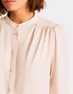 Celio Blouse boutonnée satinée - beige^Femme Chemises & Blouses