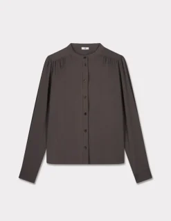 Celio Blouse boutonnée satinée - gris^Femme Chemises & Blouses