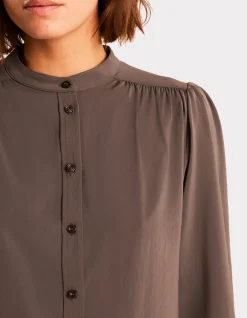 Celio Blouse boutonnée satinée - gris^Femme Chemises & Blouses