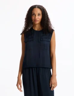 Celio Blouse en satin sans manches -^Femme Les Meilleures Ventes|Chemises & Blouses