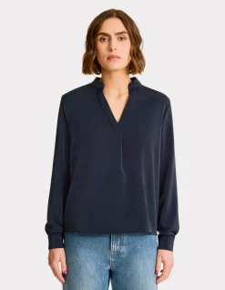 Celio Blouse encolure tunisienne en satin -^Femme Chemises & Blouses