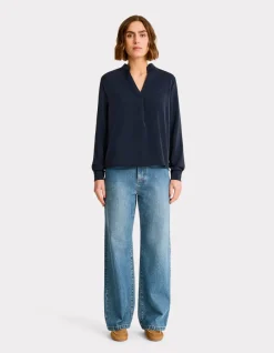 Celio Blouse encolure tunisienne en satin -^Femme Chemises & Blouses