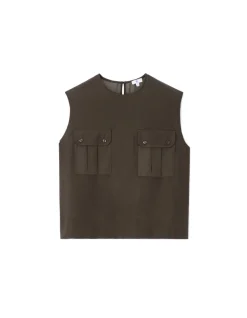 Celio Blouse satiné sans manches - grise^Femme Chemises & Blouses|Les Ensembles