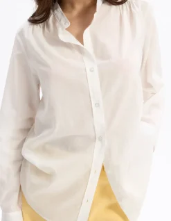 Celio blouse voile de coton - écru^Femme Chemises & Blouses