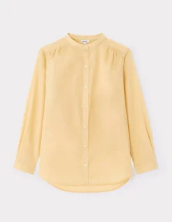 Celio blouse voile de coton - jaune^Femme Chemises & Blouses