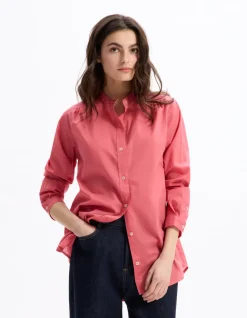 Celio blouse voile de coton - rose^Femme Chemises & Blouses