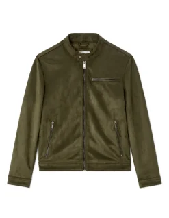 Celio Blouson biker faux daim - kaki^Homme Blousons|Vestes