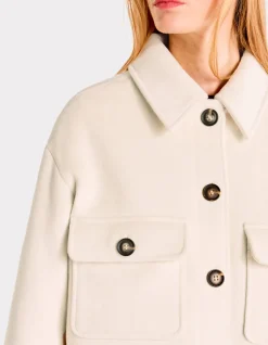 Celio Blouson duveteux col chemise - beige^Femme Manteaux