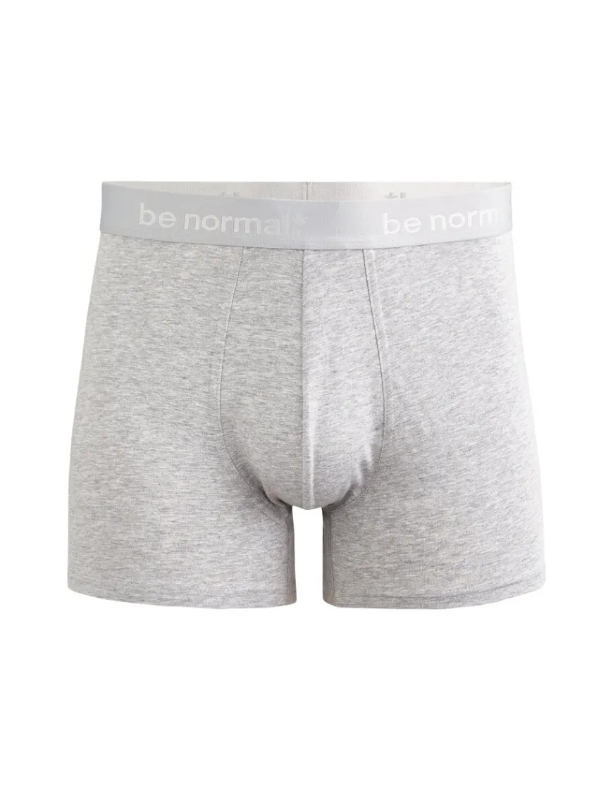 Celio Boxer en coton stretch uni - gris chiné^Homme Boxers