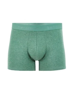 Celio Boxer en coton stretch uni - vert^Homme Boxers