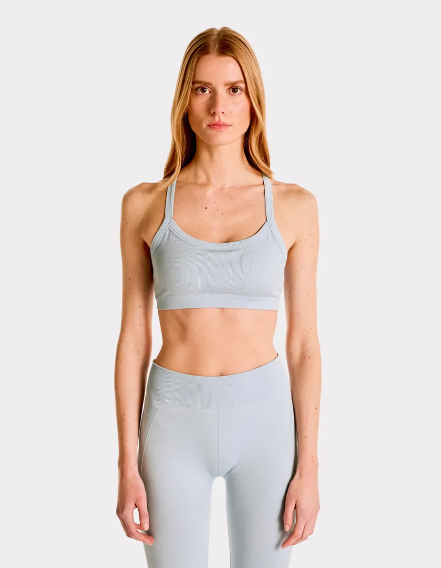 Celio Brassière sans coutures à fines bretelles - bleu clair^Femme Sportswear|Loungewear