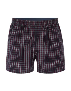 Celio Caleçon 100% coton à carreaux - marine^Homme Caleçons