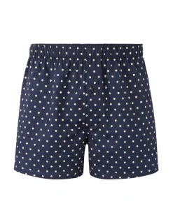 Celio Caleçon 100% coton à motif marguerites - marine^Homme Caleçons
