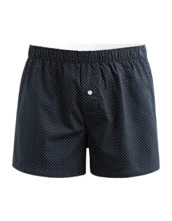 Celio Caleçon 100% coton à pois - marine^Homme Caleçons