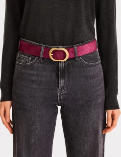 Celio Ceinture en cuir colorée - bordeaux^Femme Ceintures