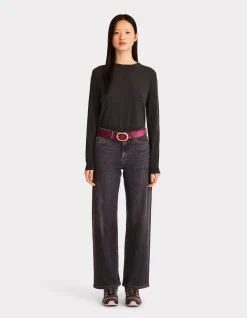 Celio Ceinture en cuir colorée - bordeaux^Femme Ceintures