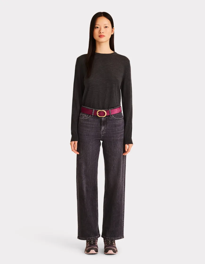 Celio Ceinture en cuir colorée - bordeaux^Femme Ceintures