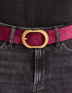 Celio Ceinture en cuir colorée - bordeaux^Femme Ceintures