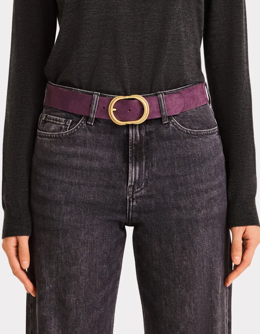 Celio Ceinture en cuir colorée - violet^Femme Ceintures
