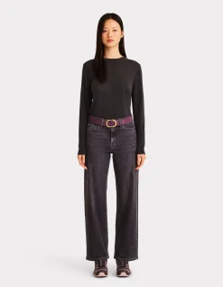 Celio Ceinture en cuir colorée - violet^Femme Ceintures